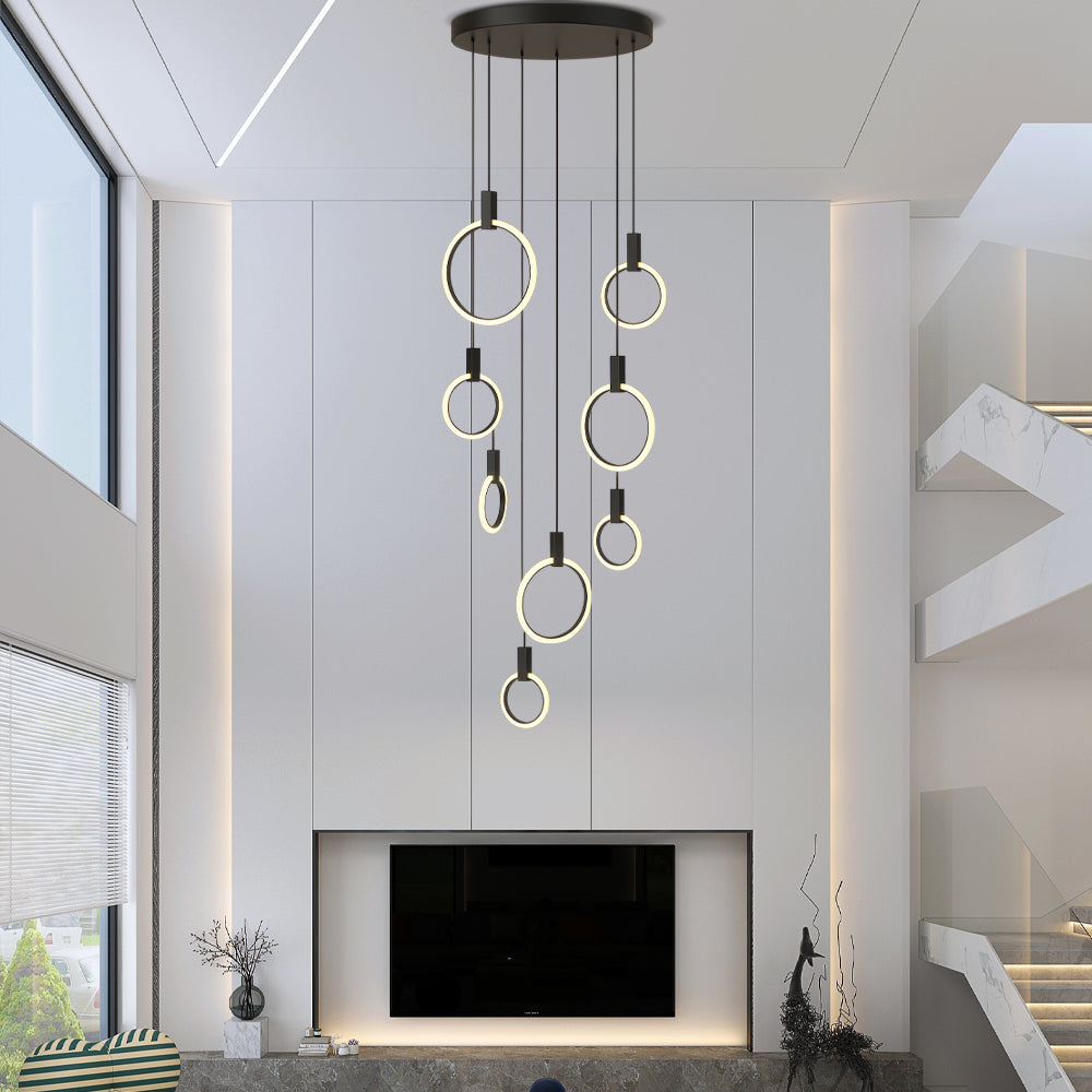 Chandelier staircase 7/10 rings