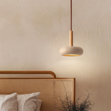 Travertine pendant light