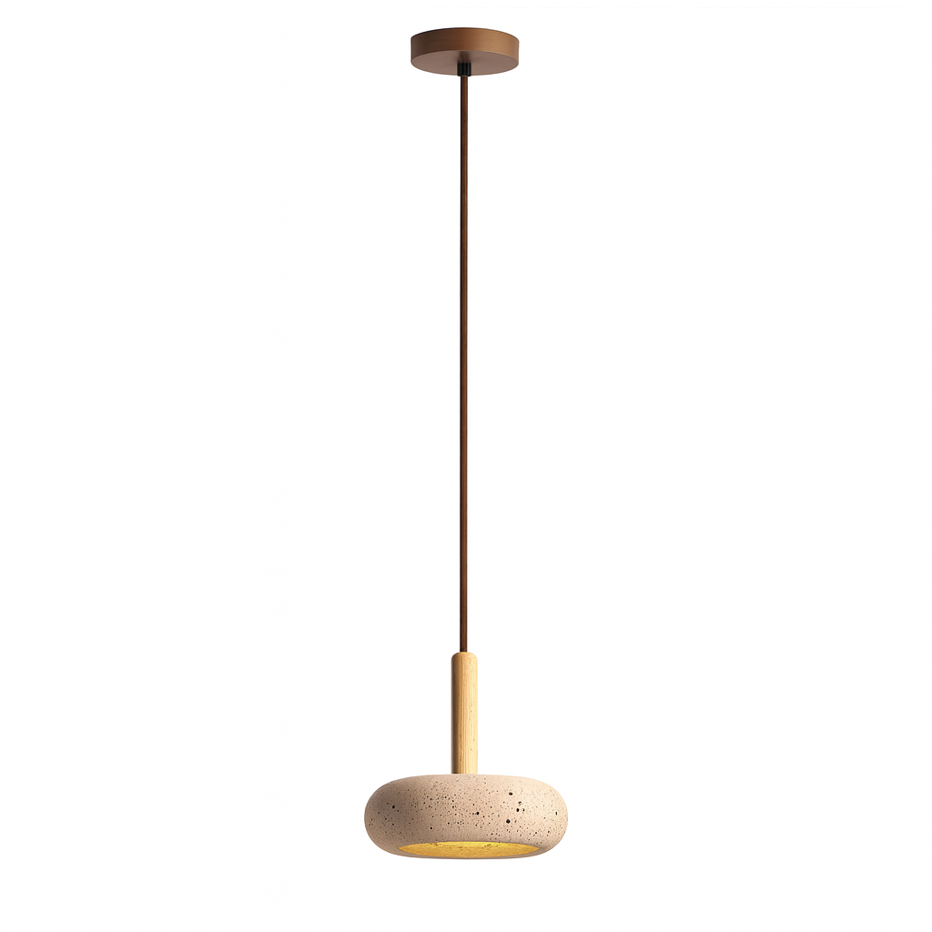 Travertine pendant light