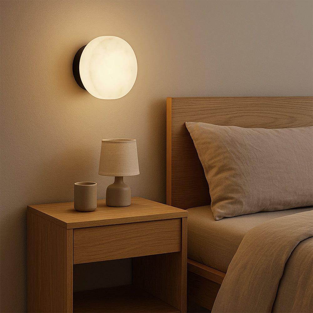 Marble wall sconce