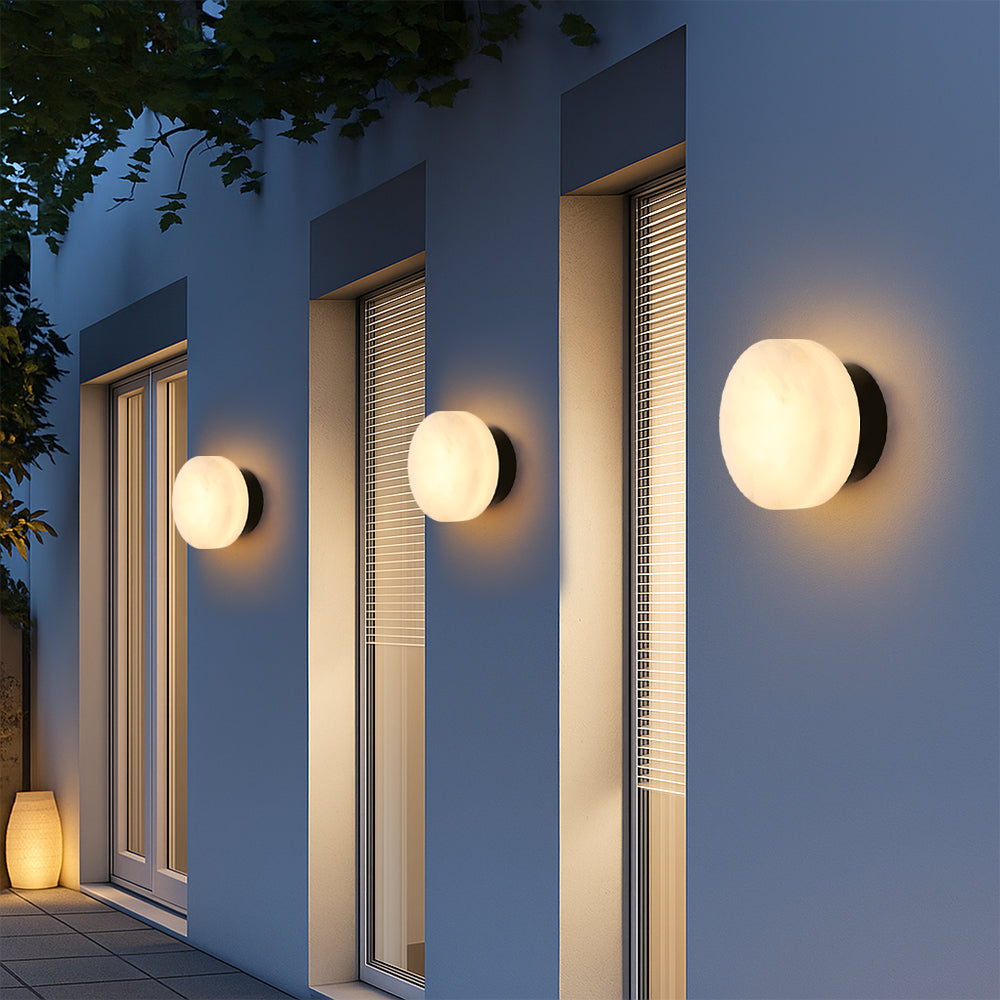 Marble wall sconce
