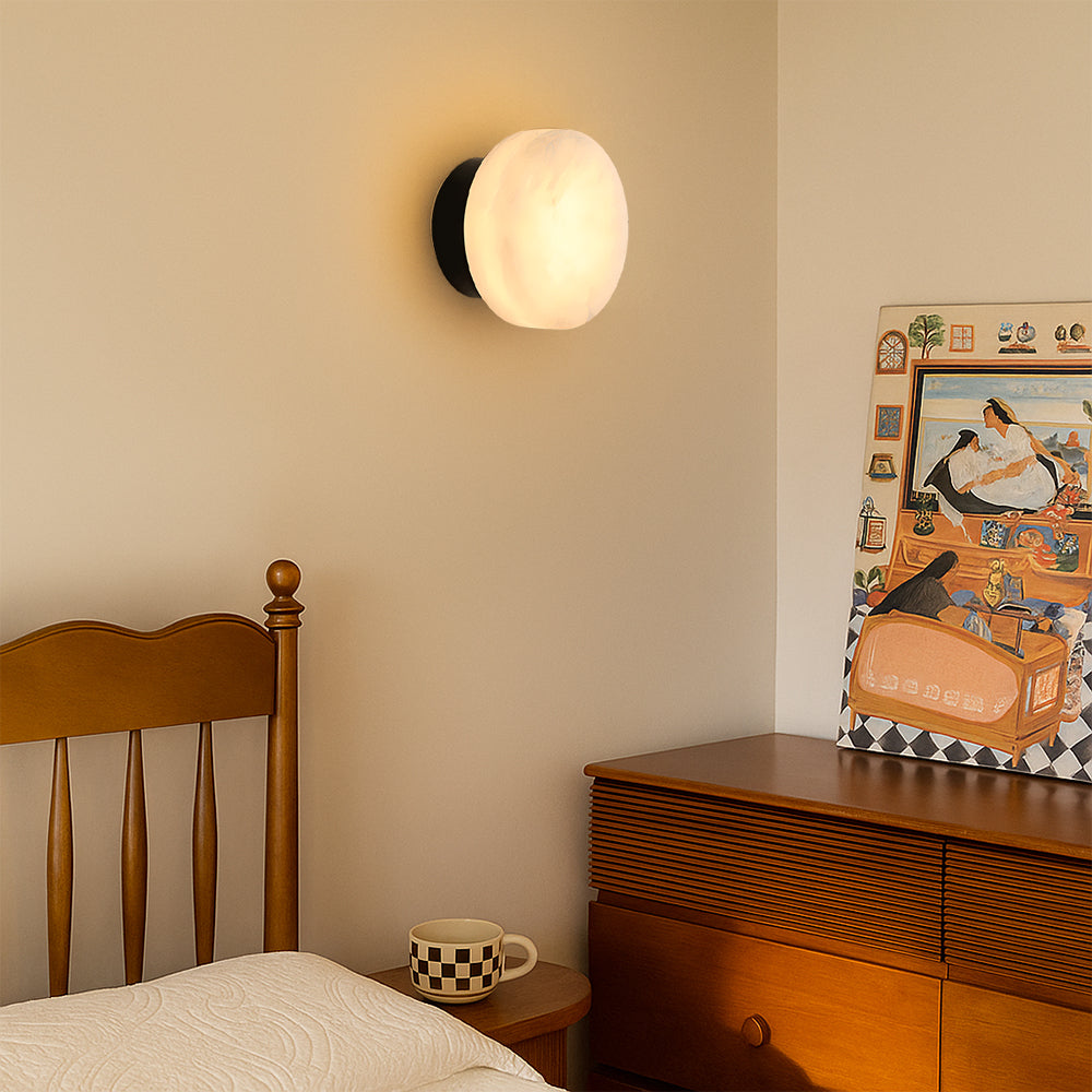 Marble wall sconce