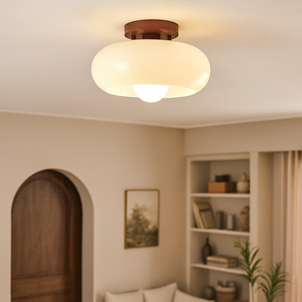 Cream Bauhaus Ceiling Light